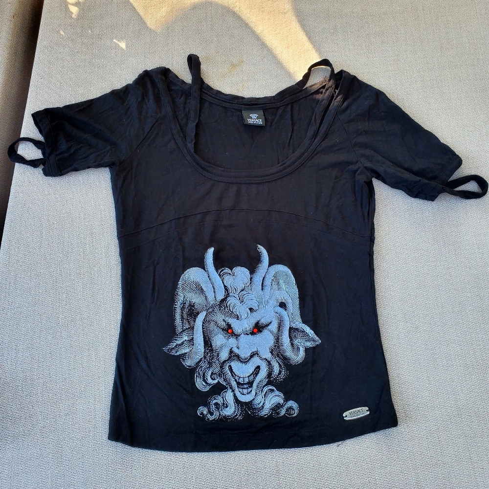 3/$100 Versace Black Printed Shirt